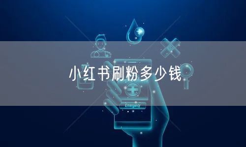 小红书刷粉多少钱