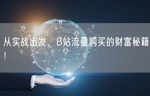 从实战出发，B站流量购买的财富秘籍！
